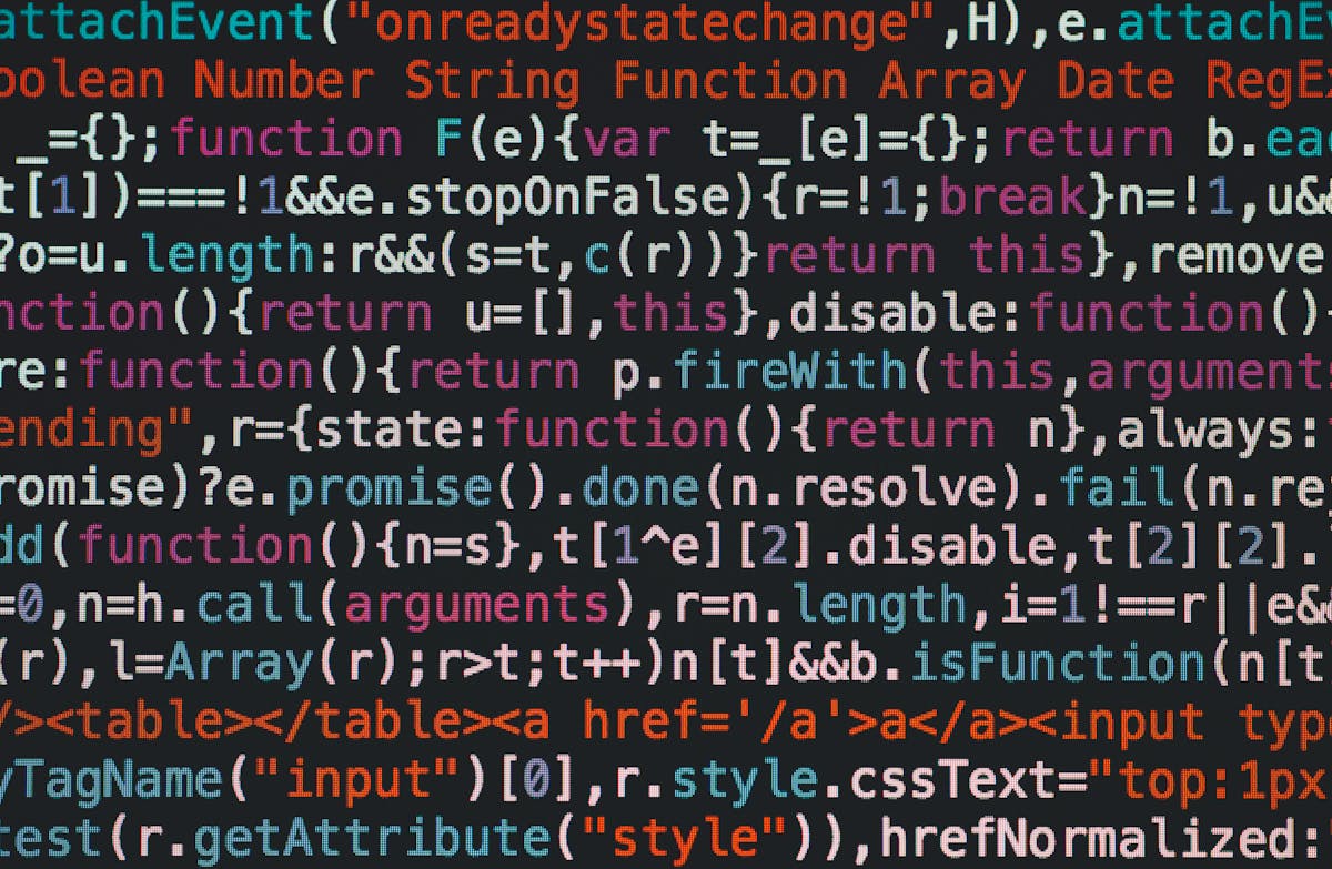 JavaScript code and abstract web design