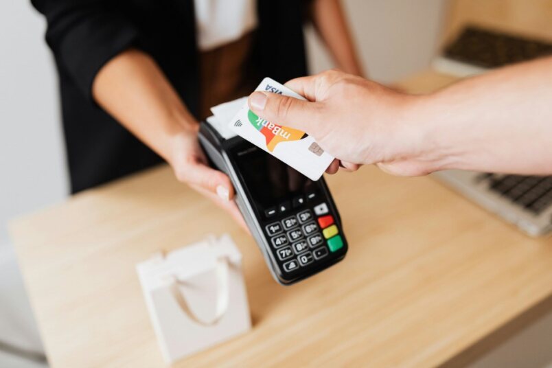 Shield icon overlaying an online banking screen