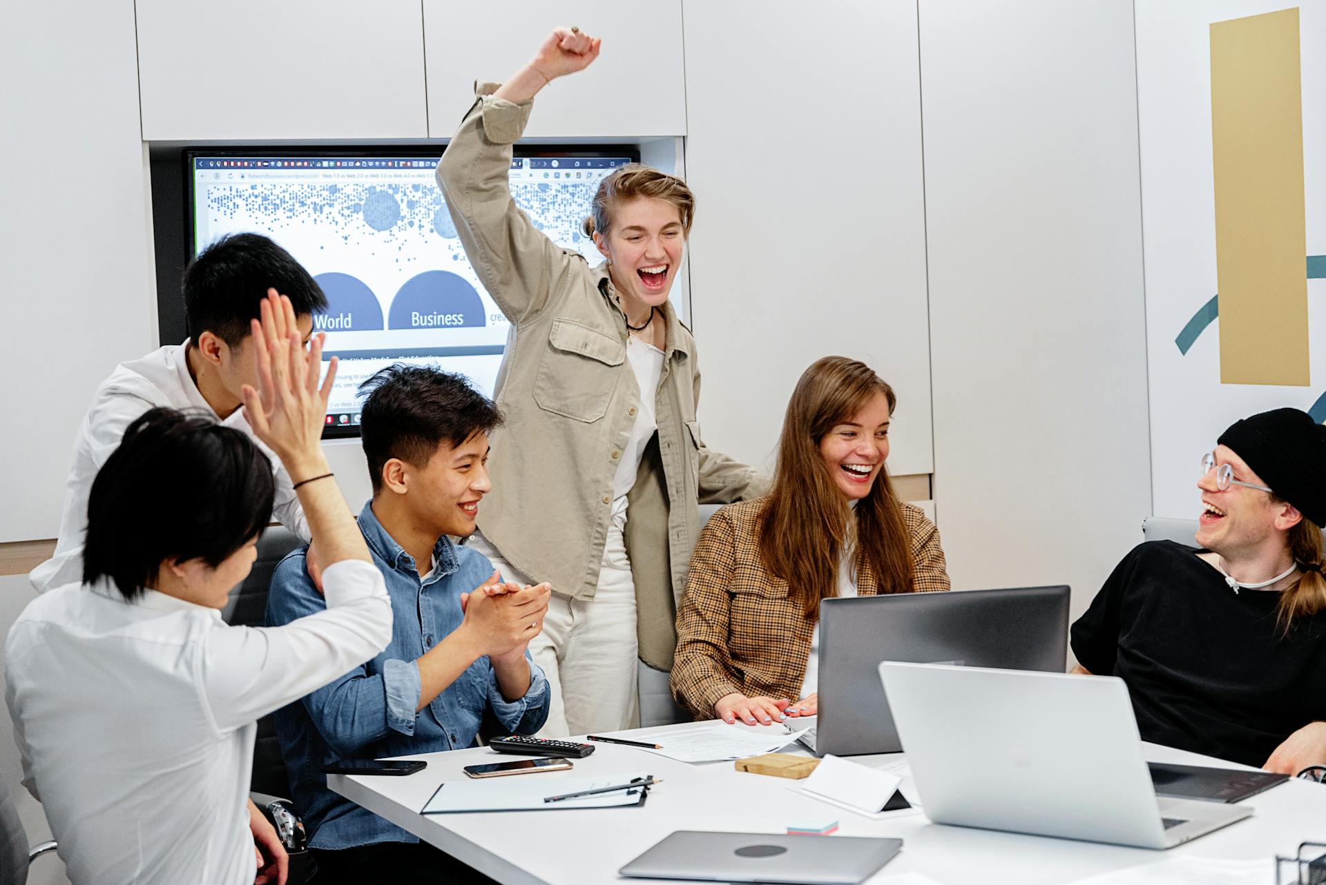 Team celebrating a shared success or milestone